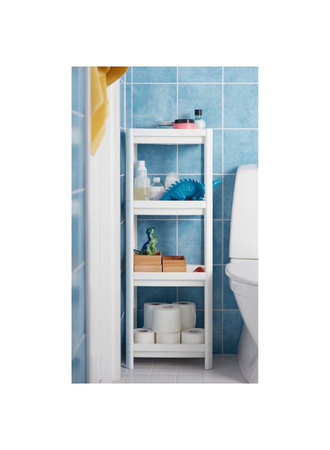 Shelf unit, white, 37x23x101 cm - Image 2